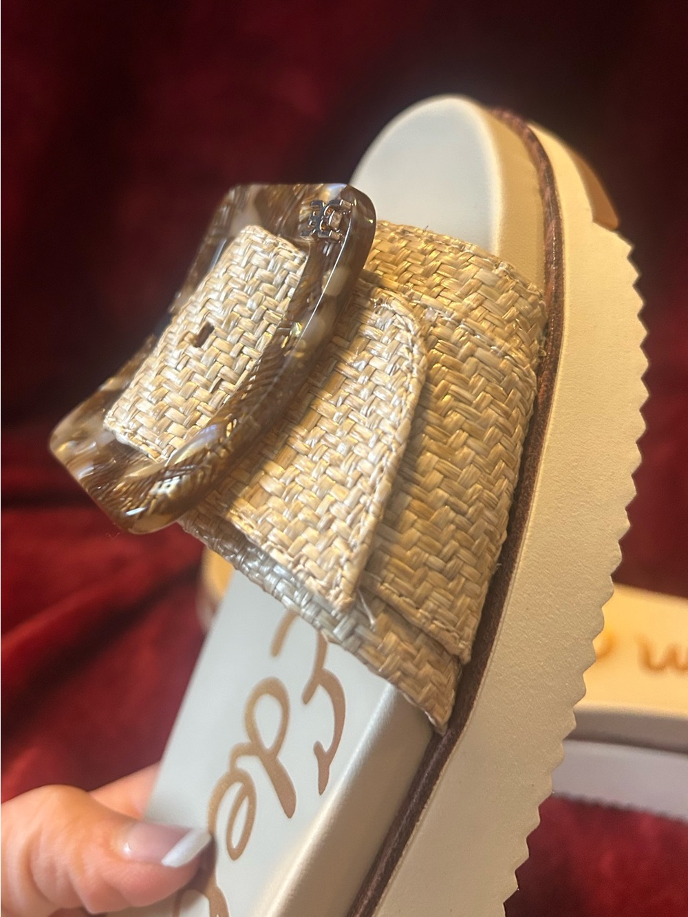 Sam Edelman Ariane Eggshell Woven Slide Sandals 6.5 NWT - Picture 4 of 12